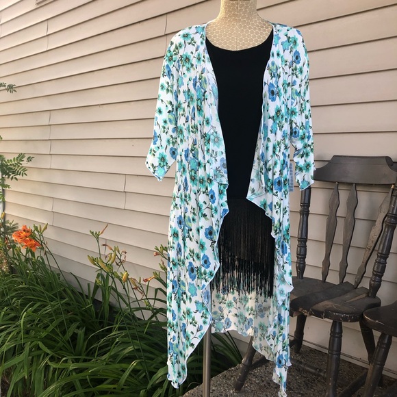 Floral! LuLaRoe Shirley Kimono - Picture 2 of 8